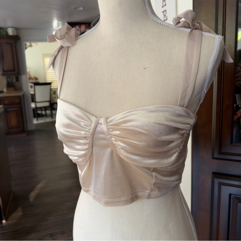 Velvet Bustier Top